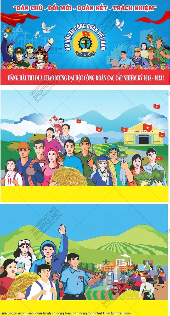 file vector phong san khau tranh co dong toan dan dong long phat trien kinh te